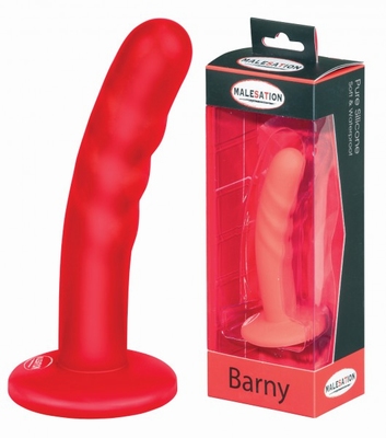 Dildo Barny, geschikt voor strap-on, rood