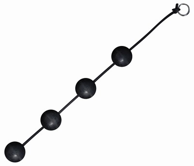 Anaalballen Zwart Rubber 4 x 52 mm