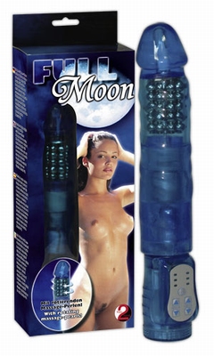 Full Moon, blauwe vibrator met parels