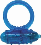 Soft Silicone Vibrerende Cockring blauw 