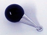 Kogelgewicht met zwarte kogel, 4 cm diameter, 100 gram 