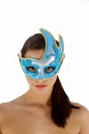 Venetiaans gezichtsmasker la Boheme, Blauw 